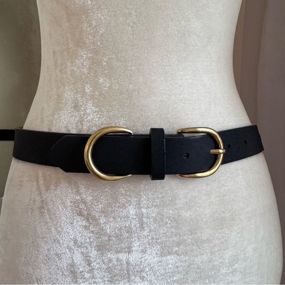 A New Day Black Belt with Gold Double Buckle Size S - Picture 2 of 7